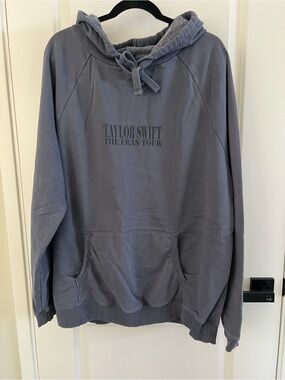 Taylor Swift Blue Hoodie with 'The Eras Tour' Logo